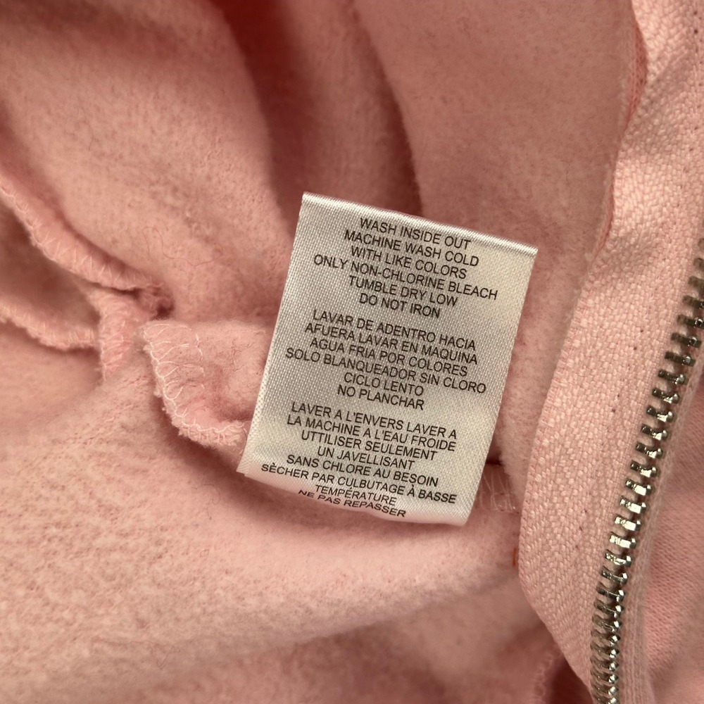 Strawberry Shortcake Hoodie Girls Medium‎ Pink Cropped Zip Up Fleece - Picture 4 of 8
